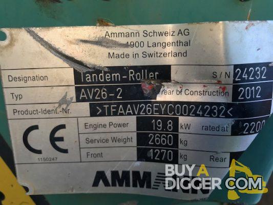 Ammann AV26-2 Roller - R01004_serial plate
