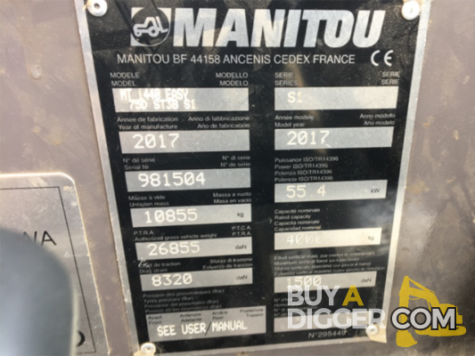 Manitou MT1440 Telehandler - F00324_2